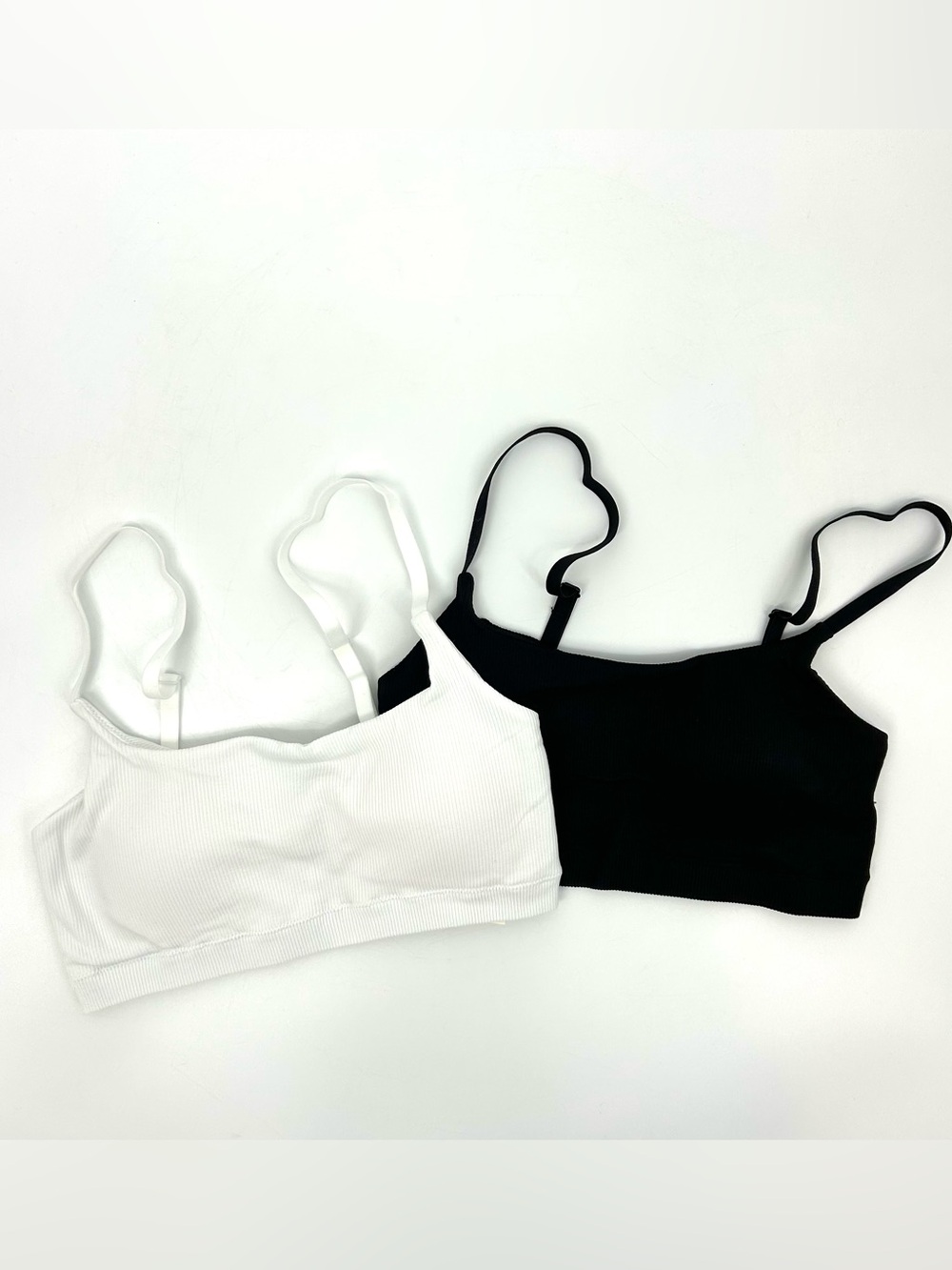 Aerie Superchill Padded Bralette Set of 2 Black White